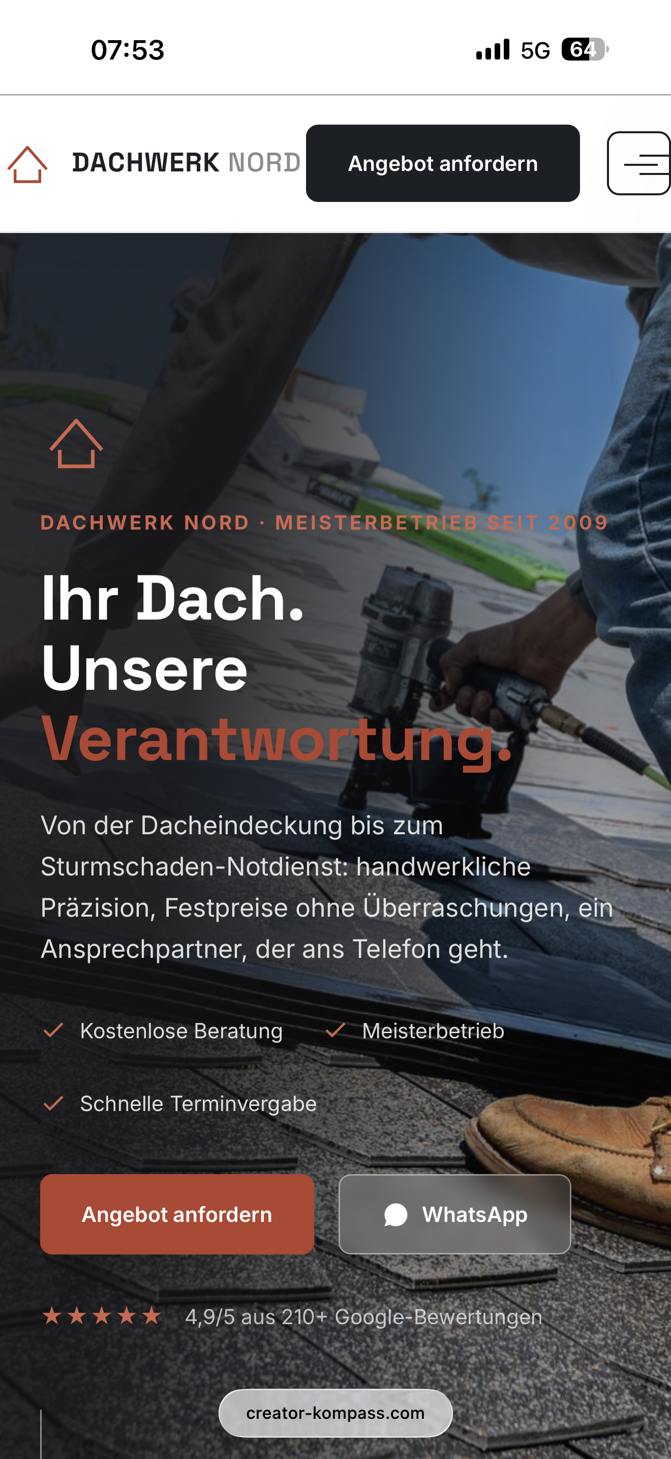 Mobile Ansicht: Dachwerk Nord